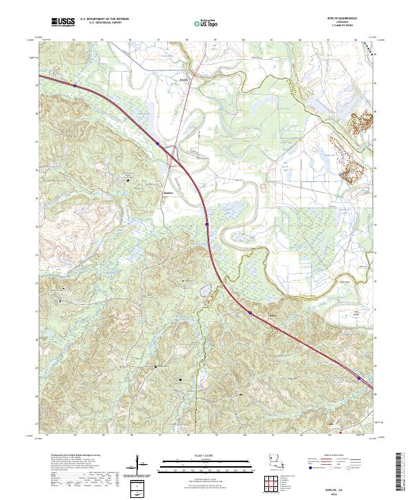 USGS Topographic Map – Evelyn