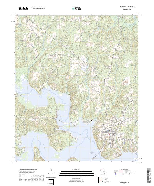 USGS Topographic Map – Farmerville