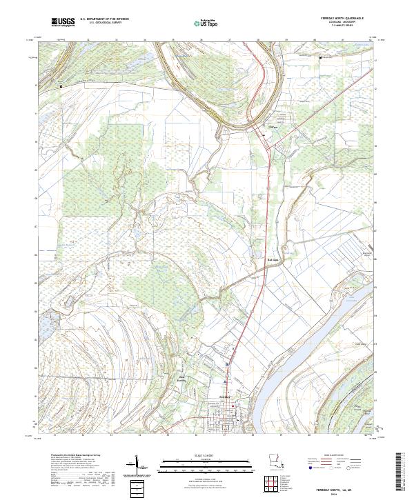 USGS Topographic Map – Ferriday North