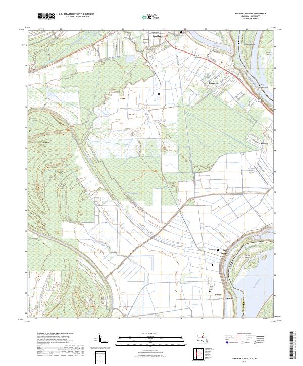 USGS Topographic Map – Ferriday South