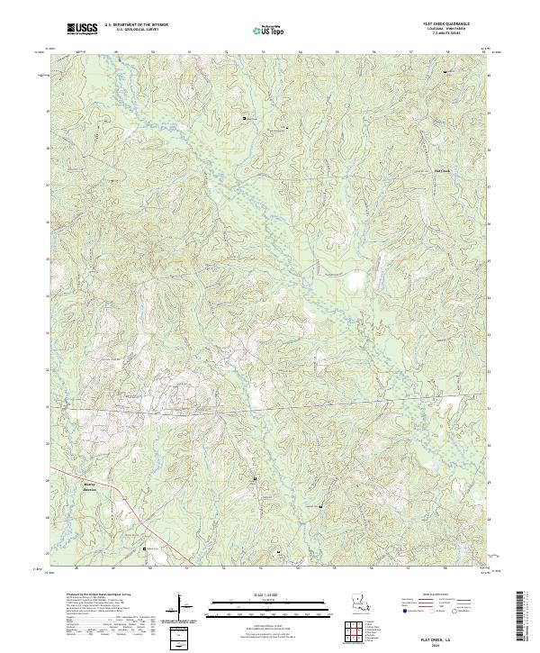 USGS Topographic Map – Flat Creek