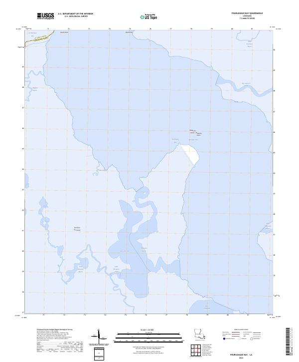 USGS Topographic Map – Fourleague Bay