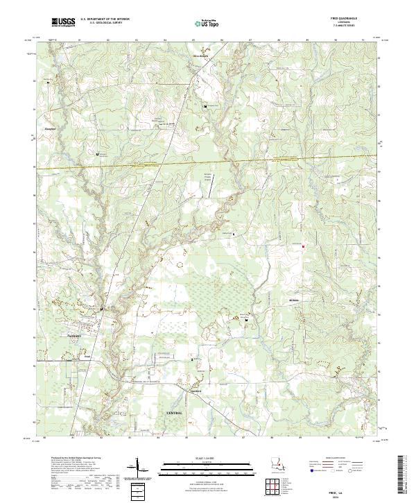 USGS Topographic Map – Fred
