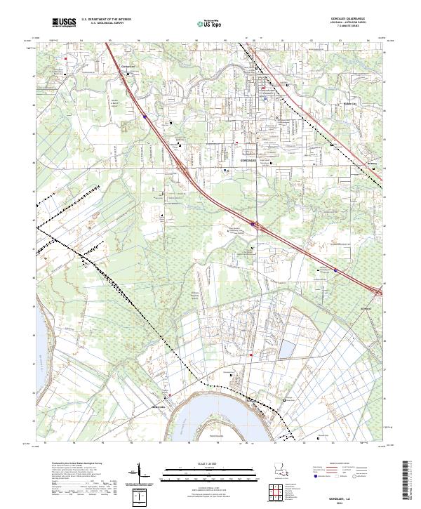 USGS Topographic Map – Gonzales