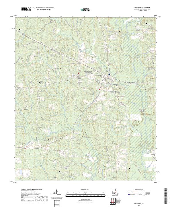 USGS Topographic Map – Greensburg