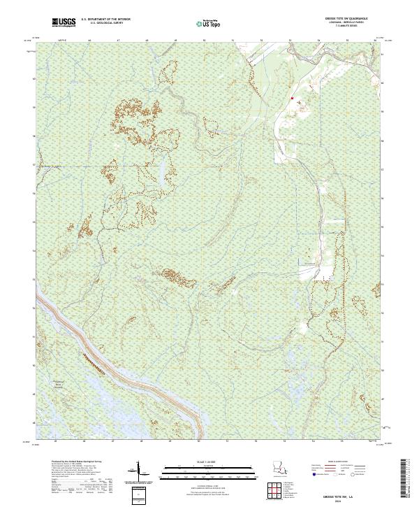 USGS Topographic Map – Grosse Tete SW