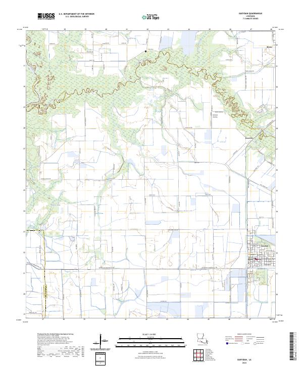 USGS Topographic Map – Gueydan