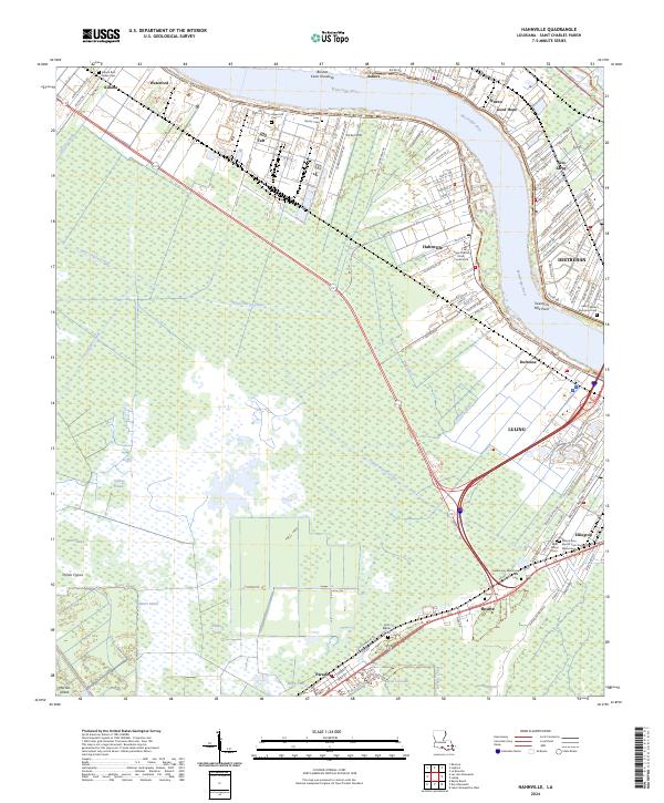 USGS Topographic Map – Hahnville