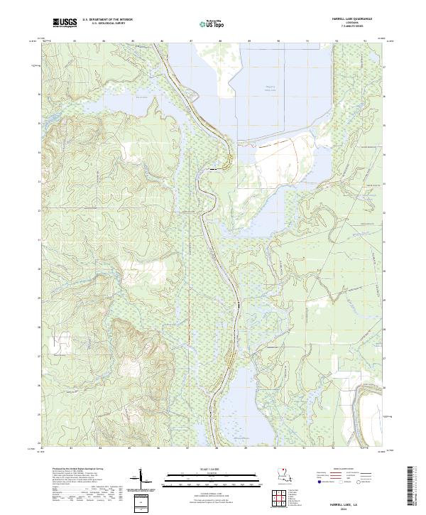 USGS Topographic Map – Harrell Lake