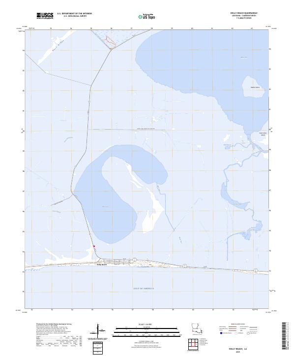 USGS Topographic Map – Holly Beach