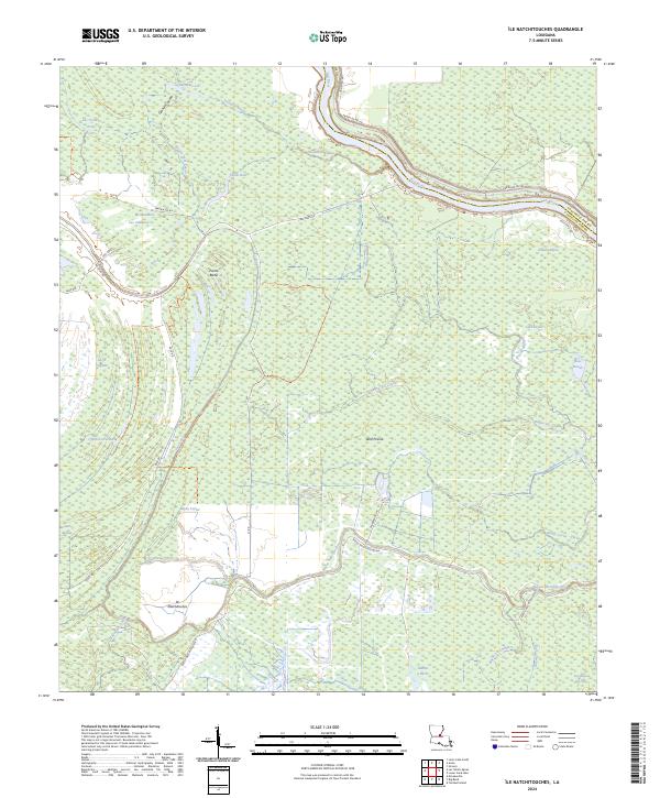 USGS Topographic Map – Ile Natchitoches