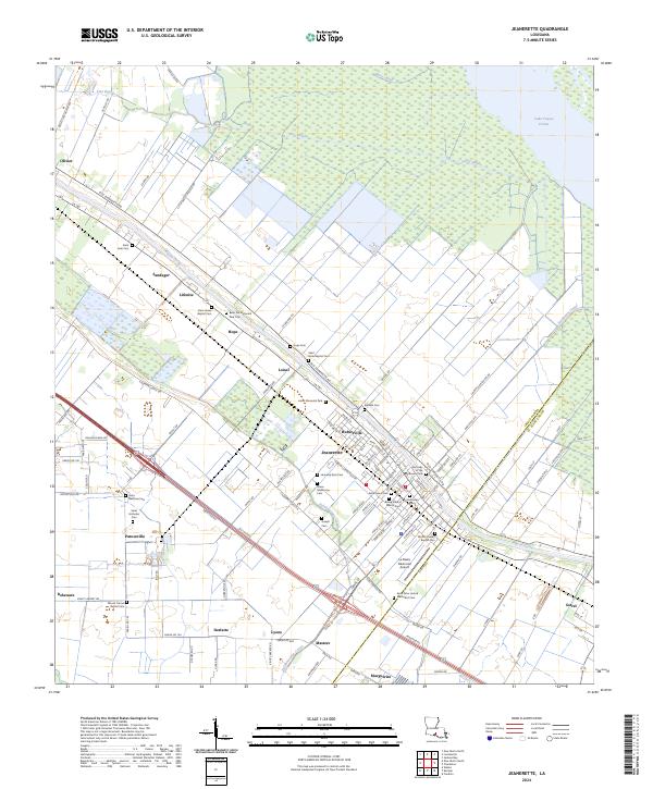 USGS Topographic Map – Jeanerette