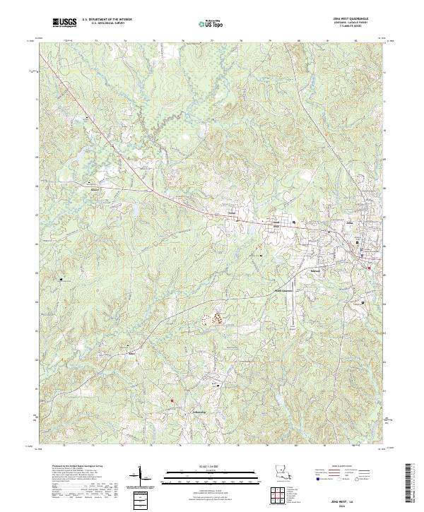 USGS Topographic Map – Jena West