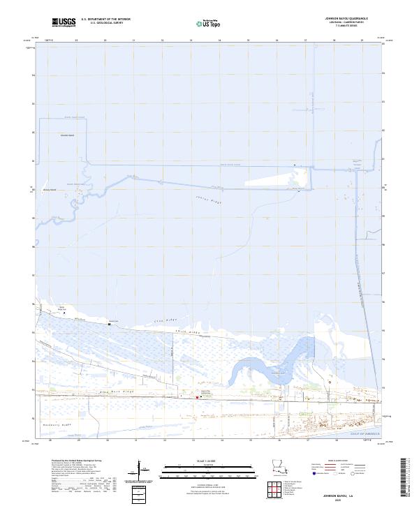 USGS Topographic Map – Johnson Bayou