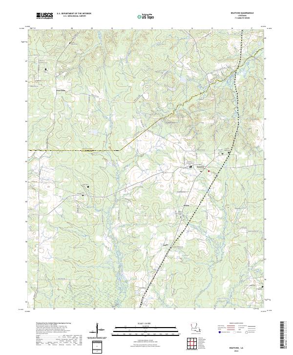 USGS Topographic Map – Keatchie