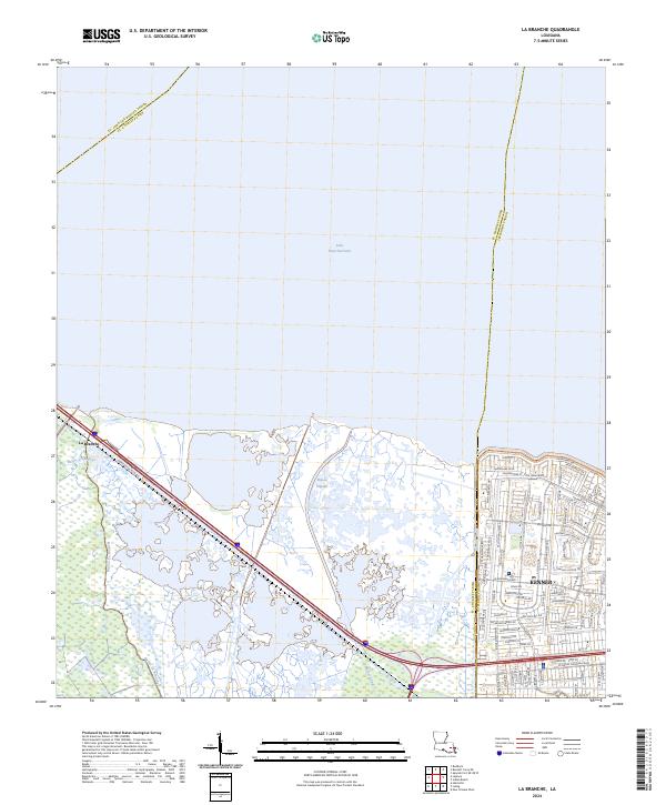 USGS Topographic Map – La Branche