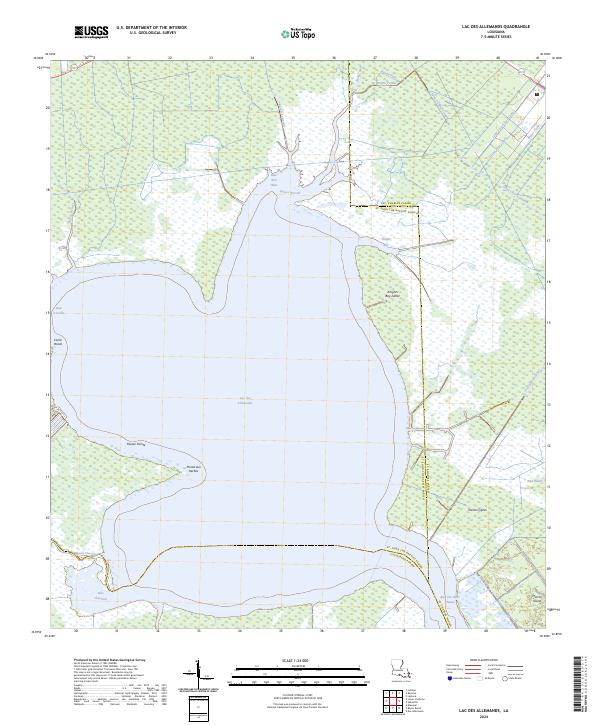 USGS Topographic Map – Lac des Allemands