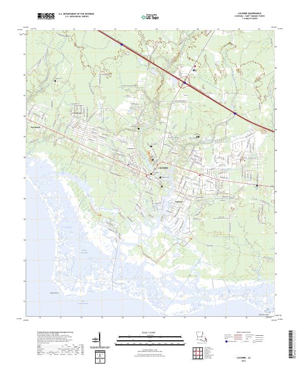 USGS Topographic Map – Lacombe