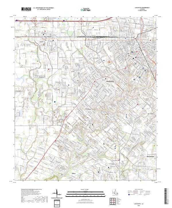 USGS Topographic Map – Lafayette