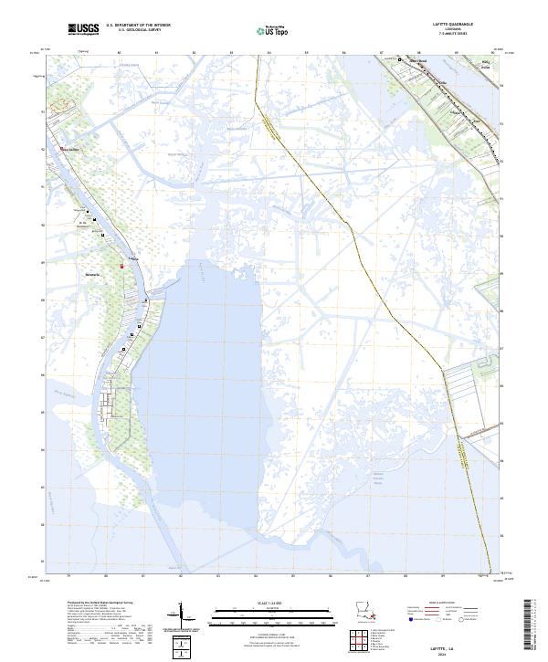 USGS Topographic Map – Lafitte
