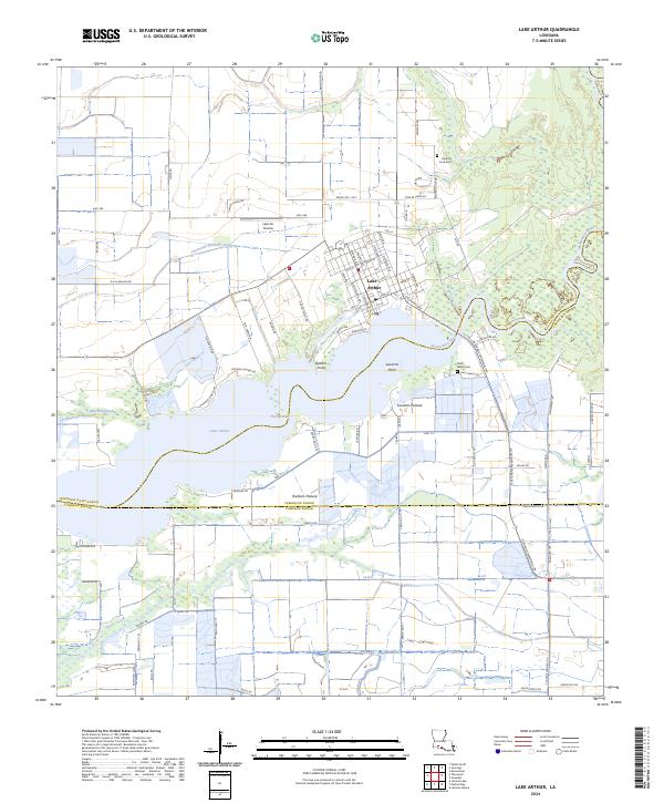 USGS Topographic Map – Lake Arthur