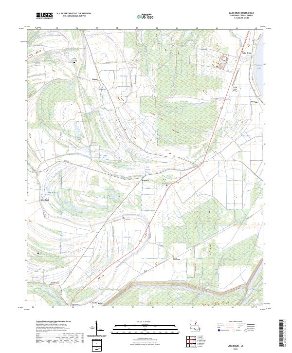 USGS Topographic Map – Lake Bruin