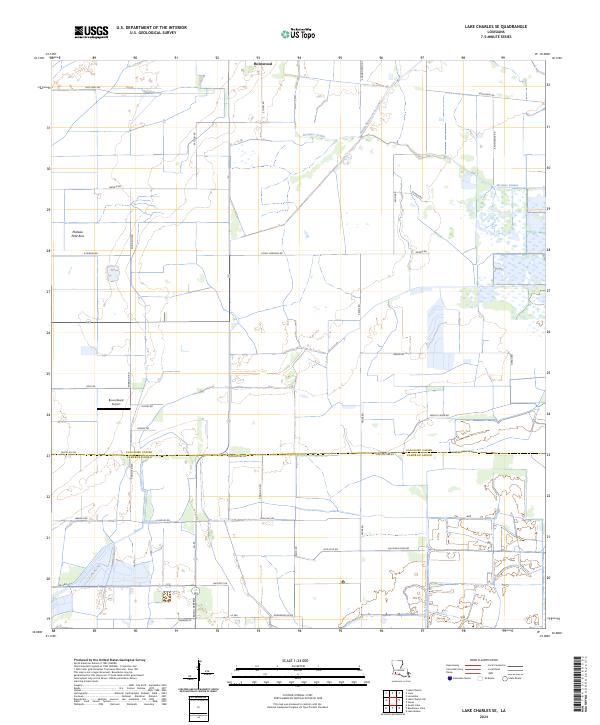 USGS Topographic Map – Lake Charles SE