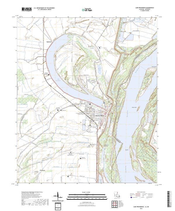 USGS Topographic Map – Lake Providence