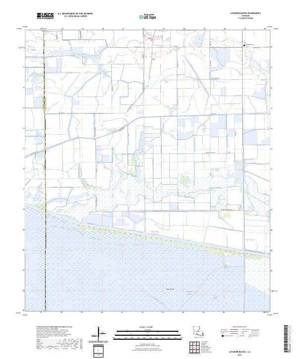 USGS Topographic Map – Latanier Bayou