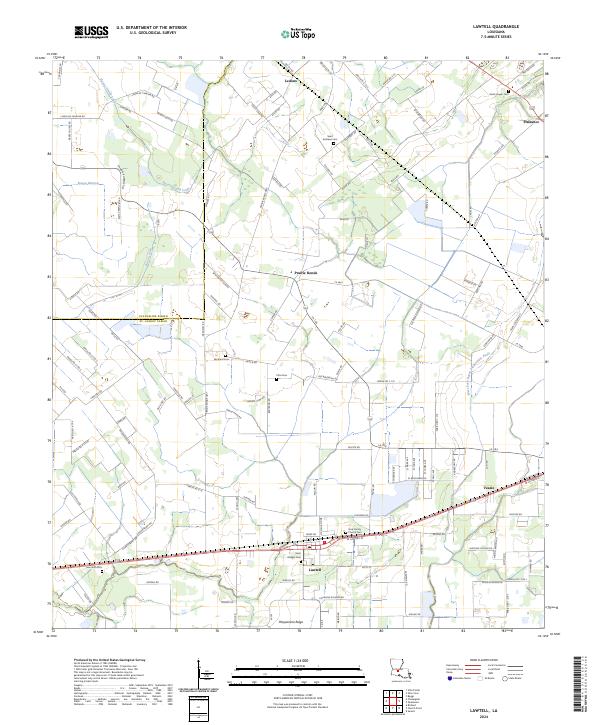 USGS Topographic Map – Lawtell