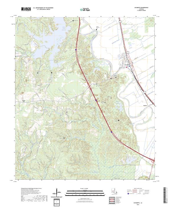 USGS Topographic Map – Lecompte