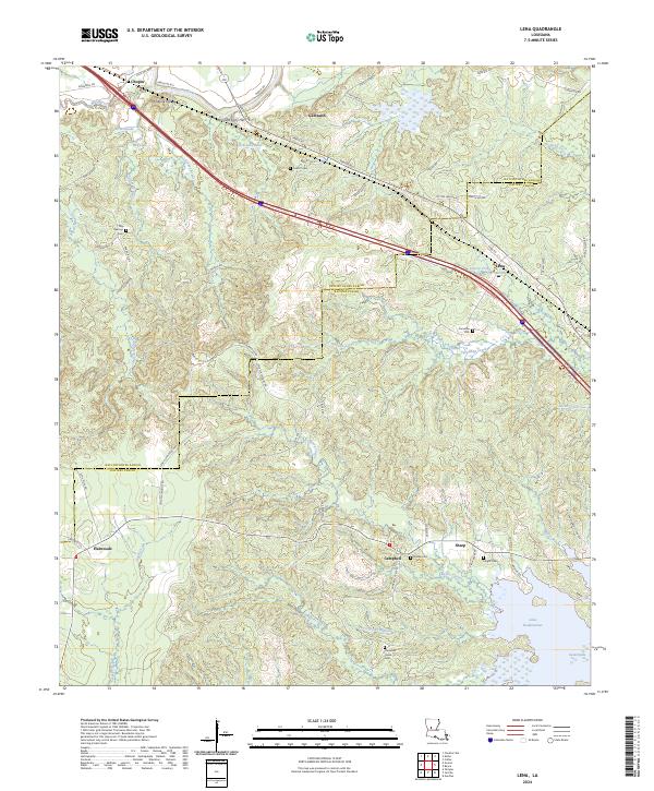 USGS Topographic Map – Lena