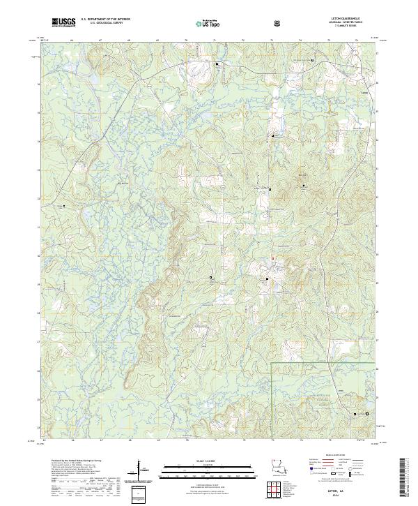 USGS Topographic Map – Leton