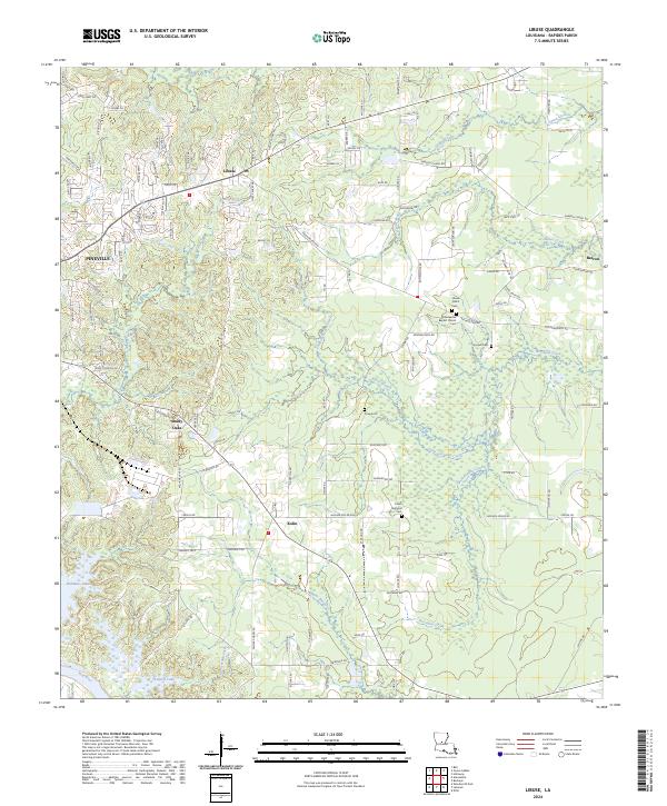 USGS Topographic Map – Libuse