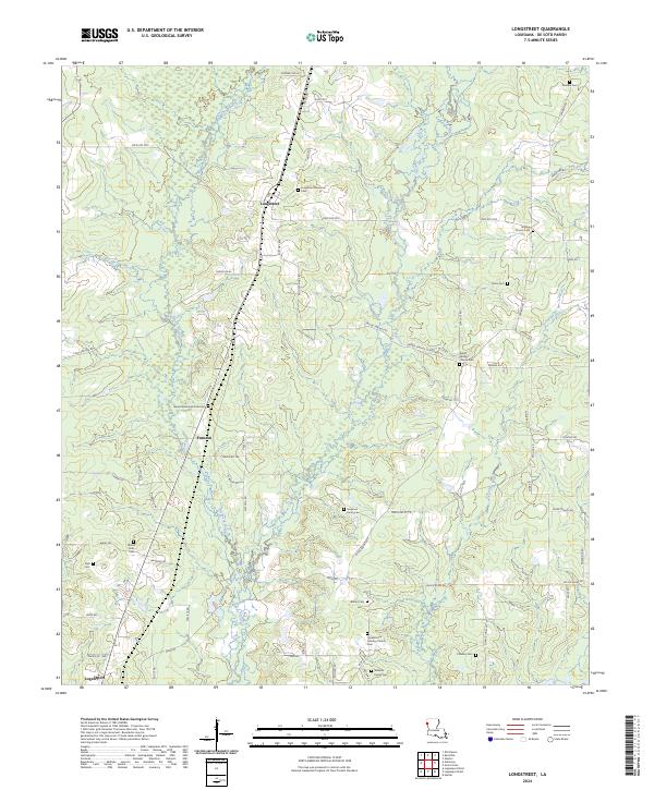 USGS Topographic Map – Longstreet
