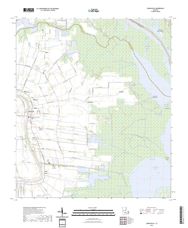 USGS Topographic Map – Loreauville