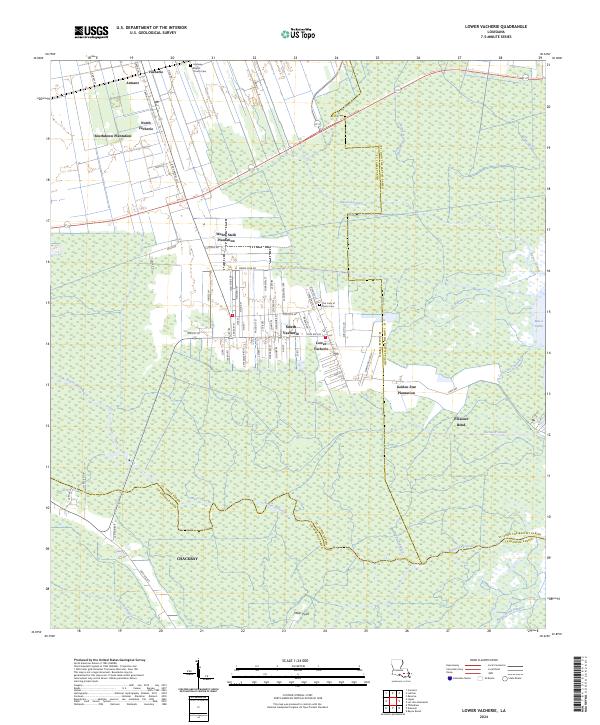 USGS Topographic Map – Lower Vacherie