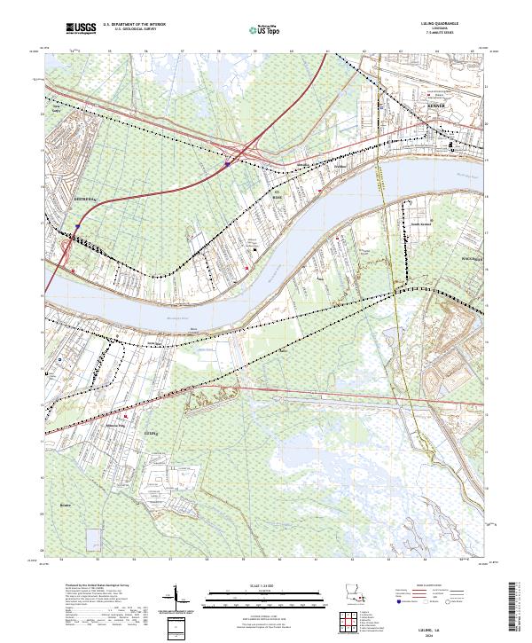 USGS Topographic Map – Luling
