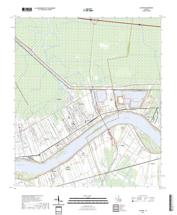 USGS Topographic Map – Lutcher