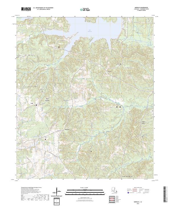 USGS Topographic Map – Marsalis