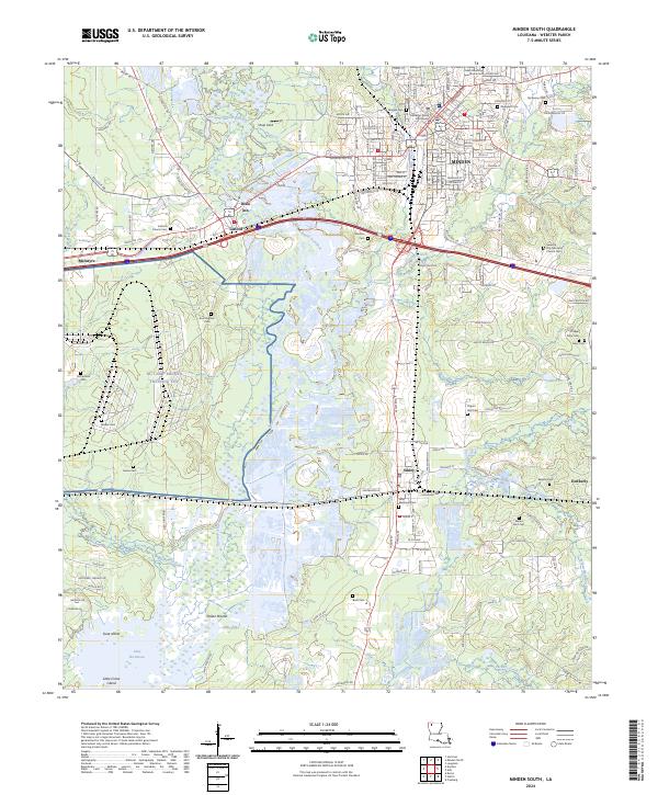 USGS Topographic Map – Minden South