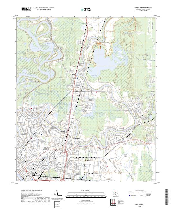 USGS Topographic Map – Monroe North