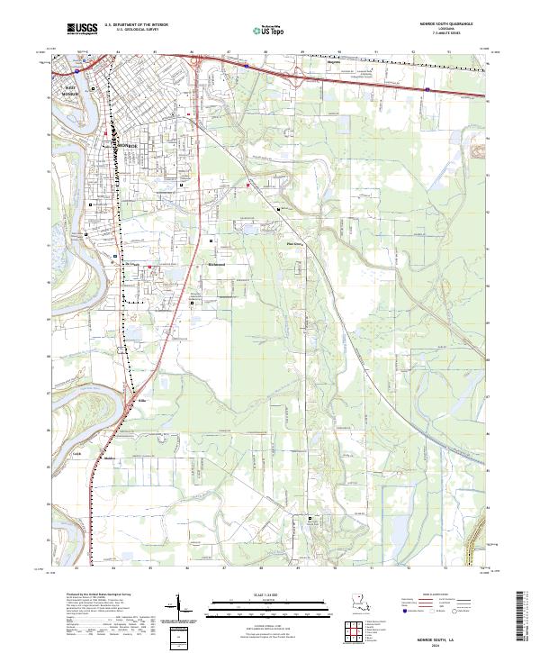 USGS Topographic Map – Monroe South