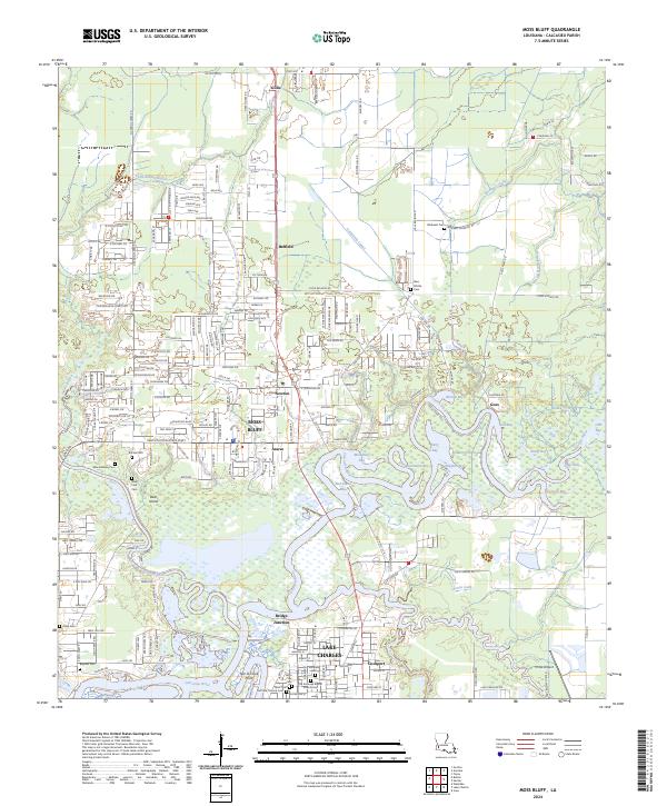 USGS Topographic Map – Moss Bluff