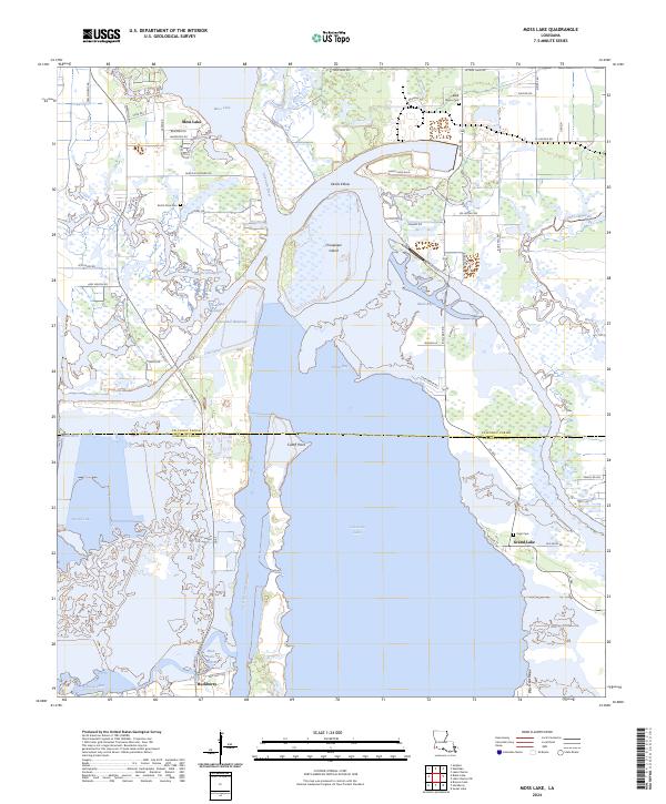 USGS Topographic Map – Moss Lake