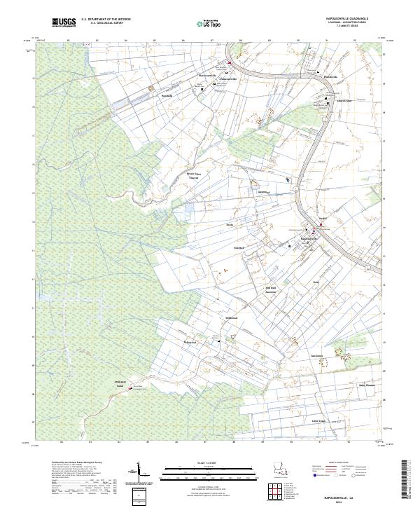 USGS Topographic Map – Napoleonville