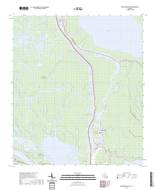 USGS Topographic Map – Napoleonville SW