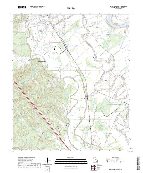 USGS Topographic Map – Natchitoches South