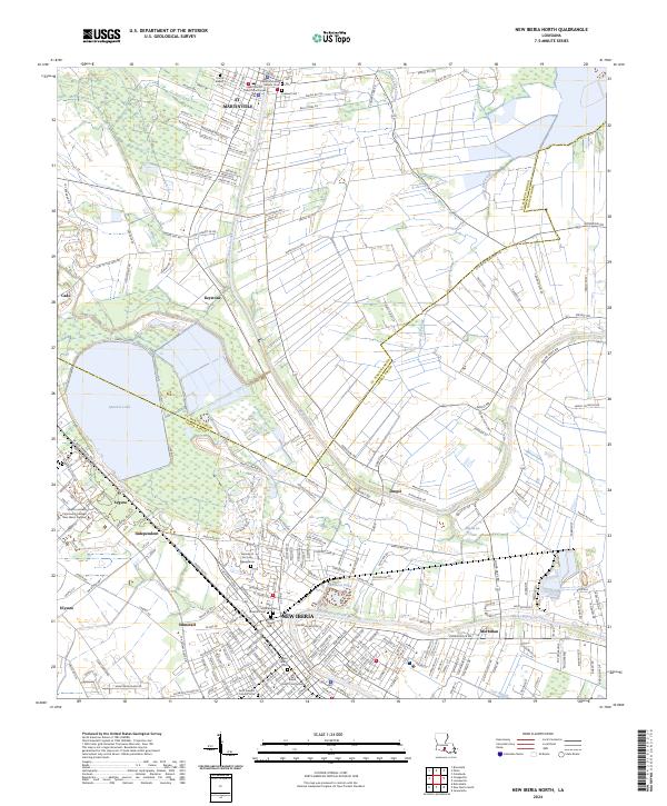 USGS Topographic Map – New Iberia North