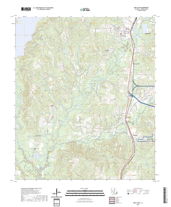 USGS Topographic Map – New Llano